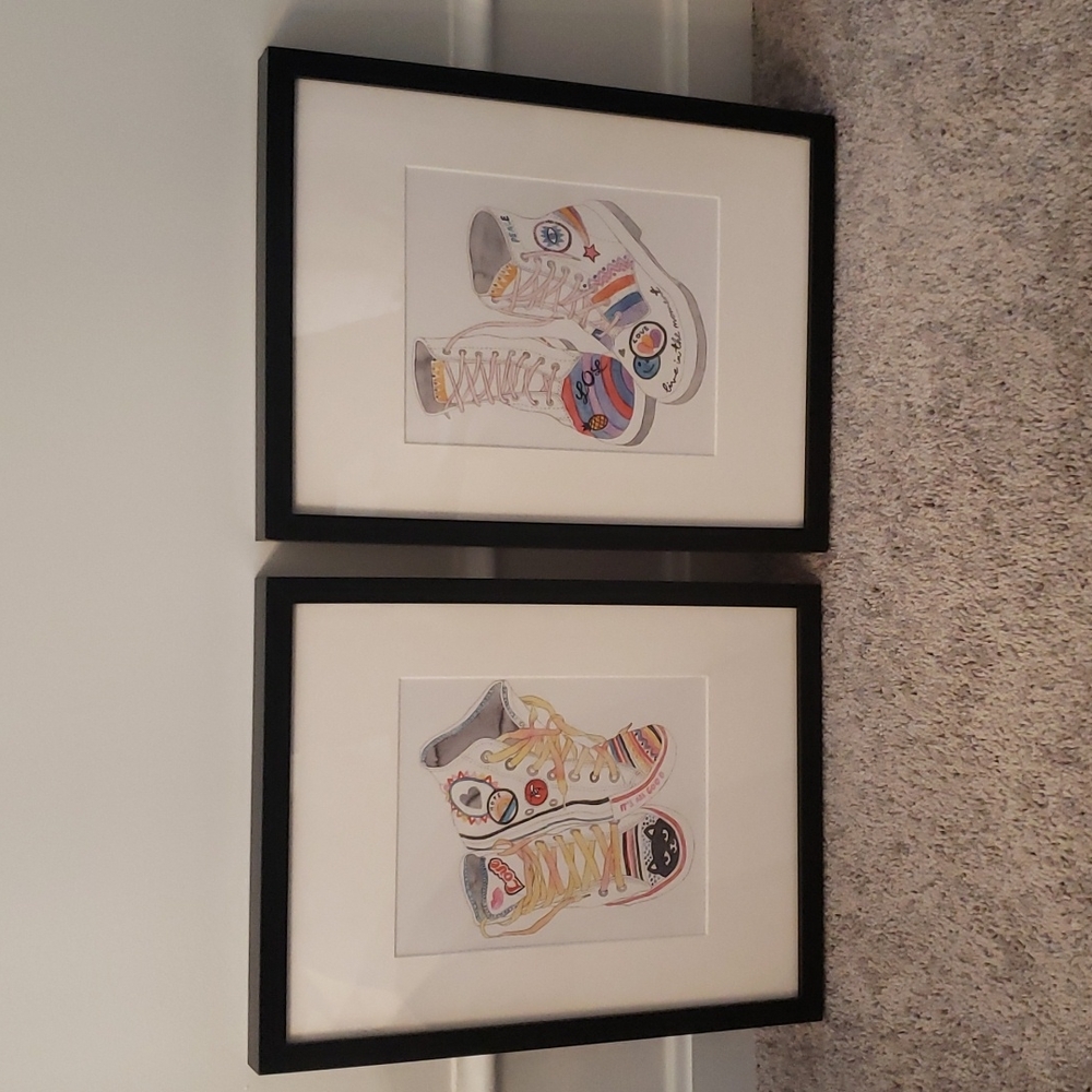 Ikea BILD cat boots Make it Happen 2 prints framed